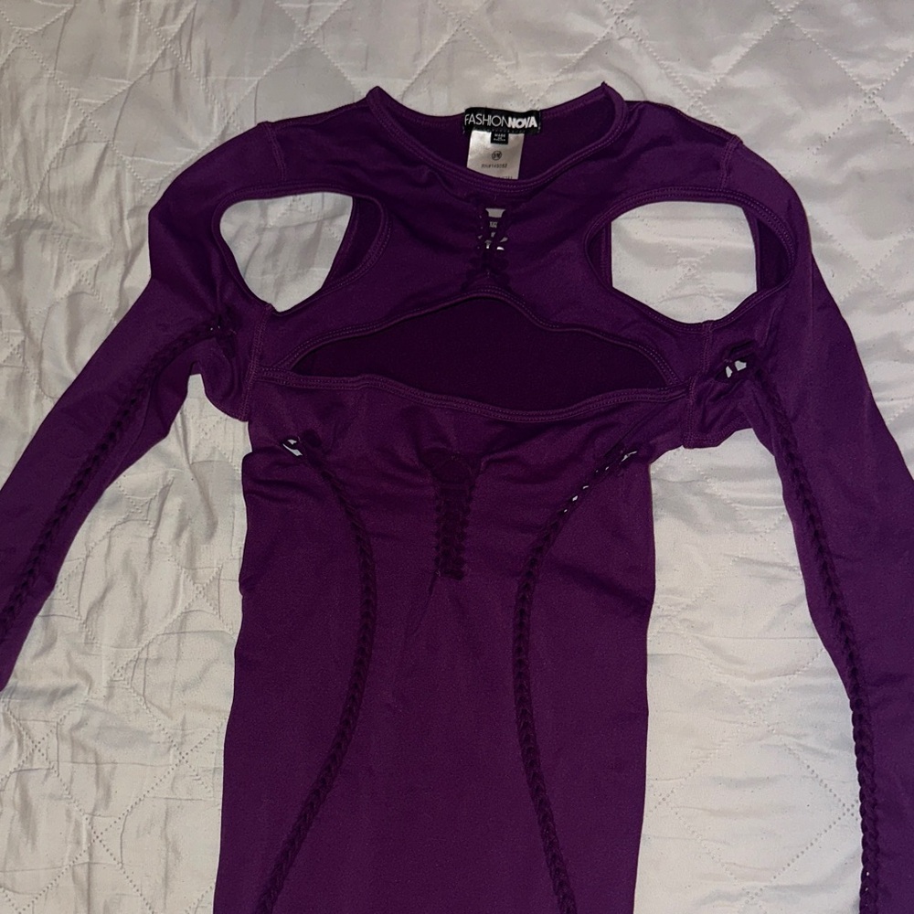 Fashion Nova Violet Cutout Dress